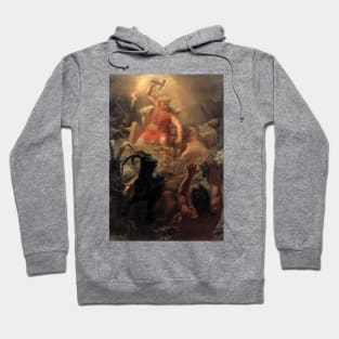 Thor fighting giants Hoodie